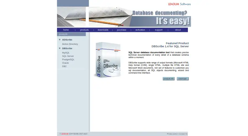 DBScribe's own site