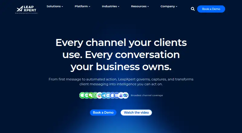 LeapXpert Communications Platform's own site