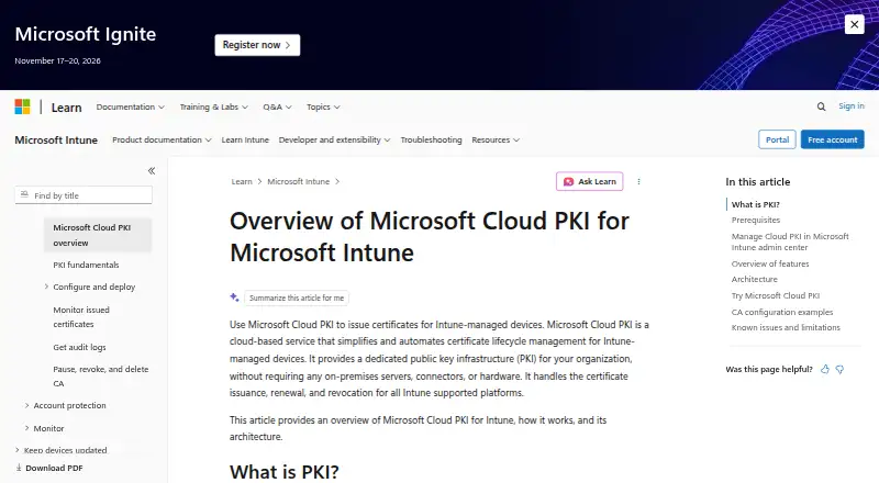 Microsoft Configuration Manager's own site