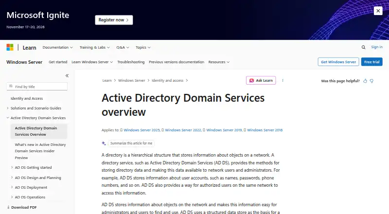 Windows Server Remote Access VPN's own site