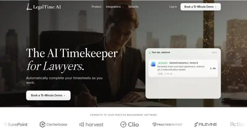 LegalTime AI's own site