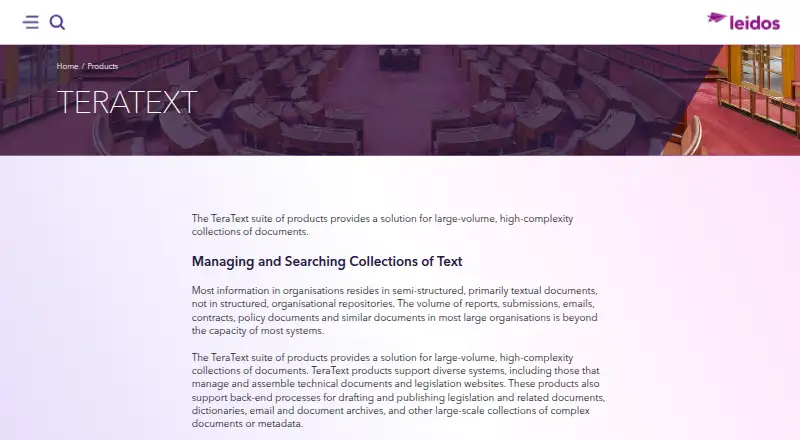 TeraText's own site