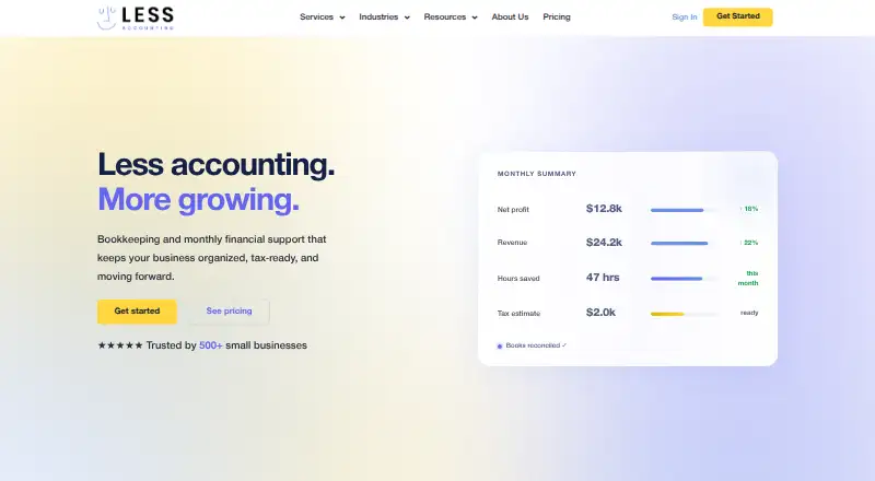 LessAccounting's own site