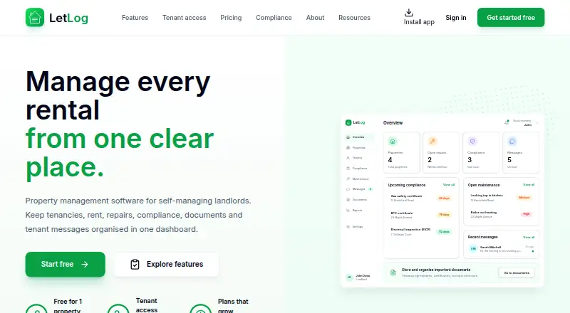 LetLog's own site