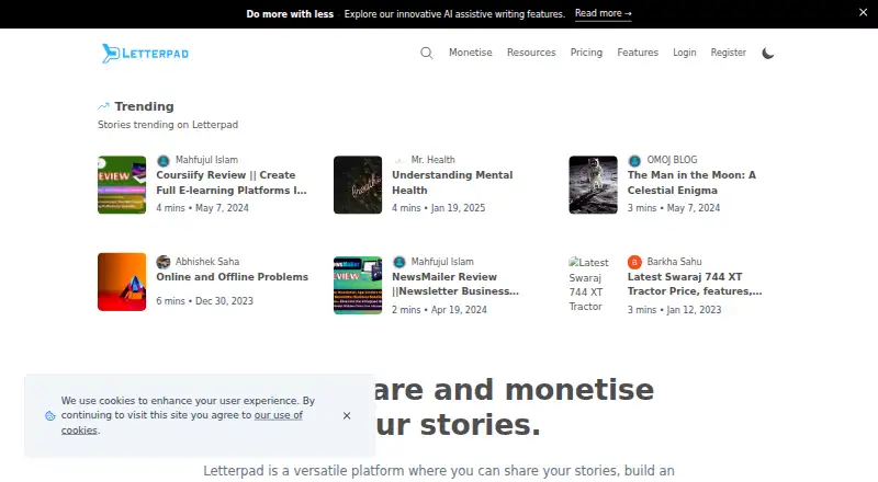 Letterpad's own site