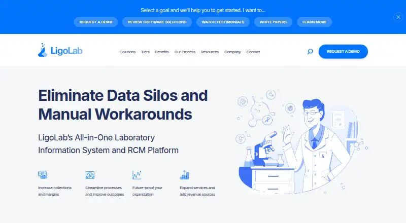 LigoLab LIS & RCM Laboratory Informatics Platform's own site