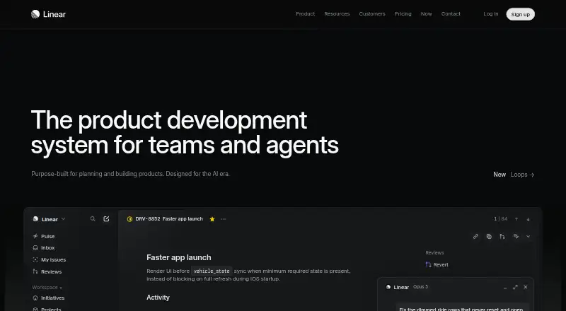 The Linear homepage