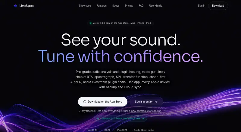 LiveSpec's own site