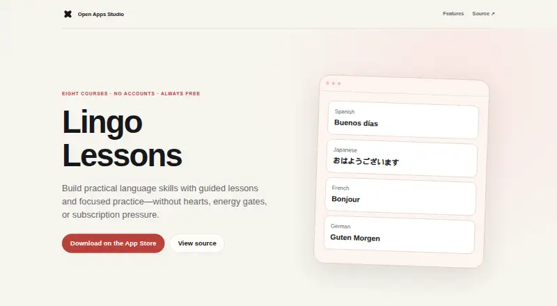 Lingo Lessons's own site