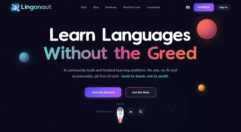 Lingonaut's own site