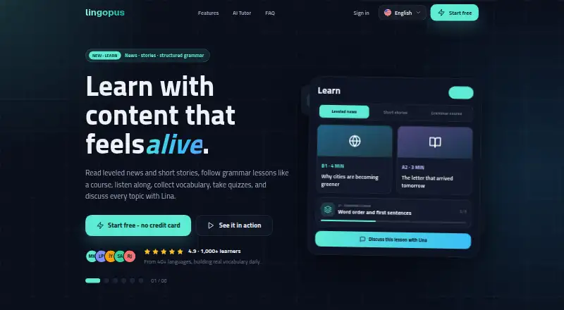 Lingopus's own site