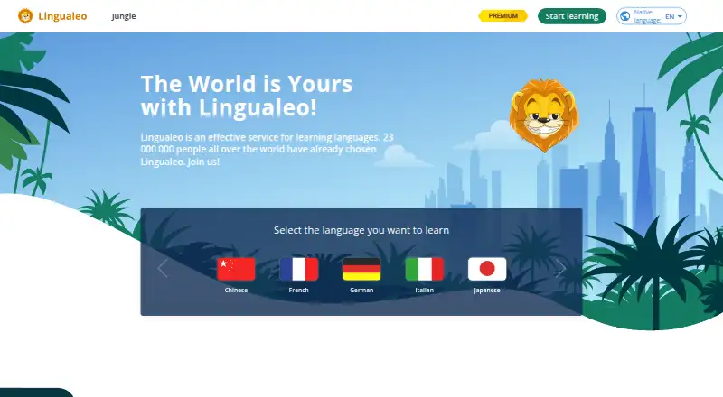 LinguaLeo's own site