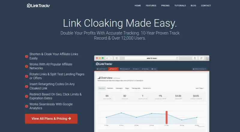 LinkTrackr's own site