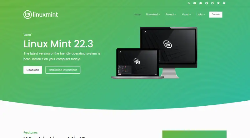 Linux Mint's own site