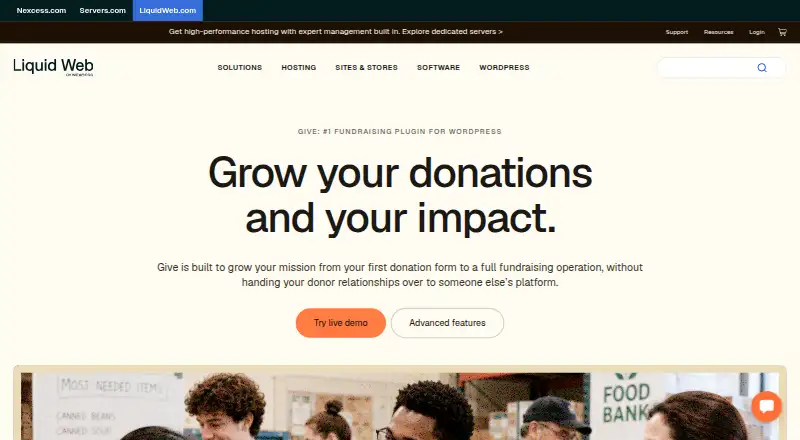 GiveWP's own site