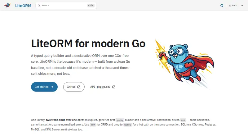 LiteORM's own site