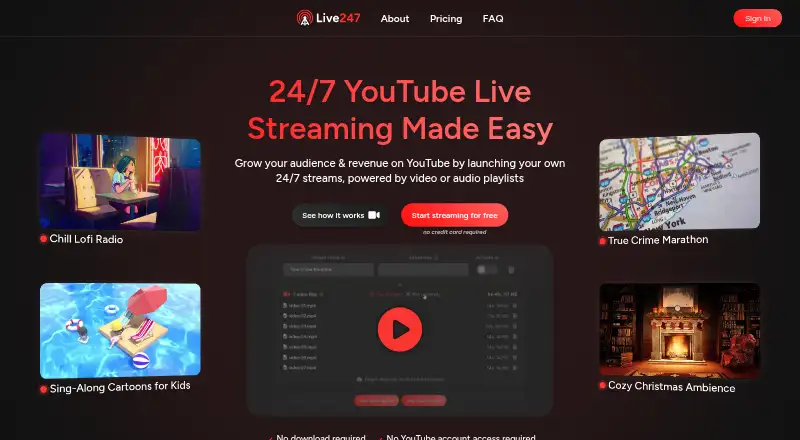 Live247's own site