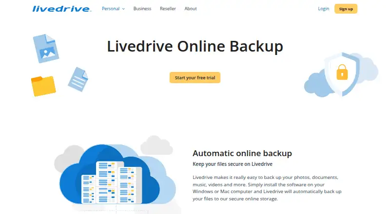 Livedrive Backup's own site