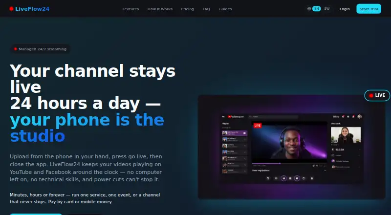 LiveFlow24's own site
