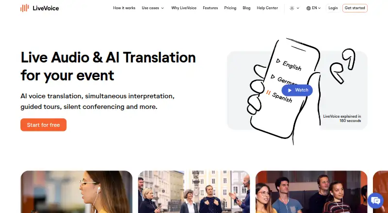 LiveVoice's own site