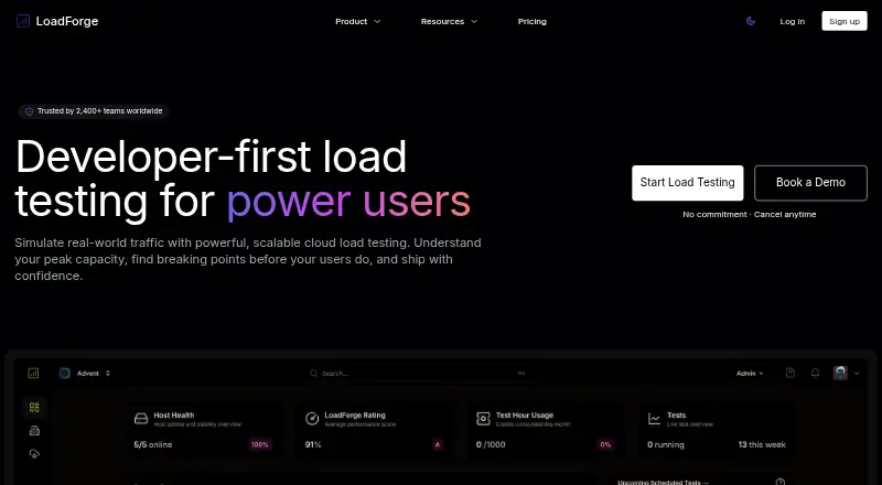 LoadForge's own site
