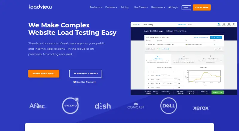 LoadView's own site