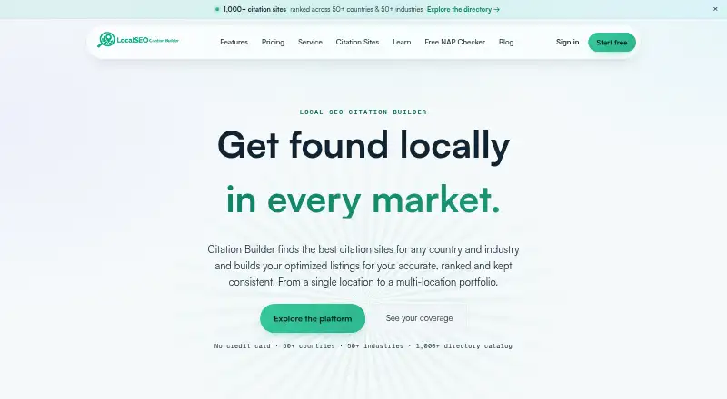 Local SEO Citation Builder's own site