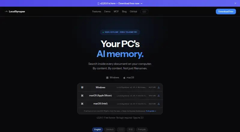 LocalSynapse's own site