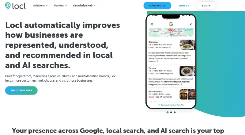 Locl's own site