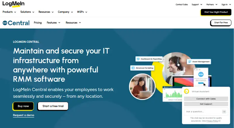 LogMeIn Central's own site
