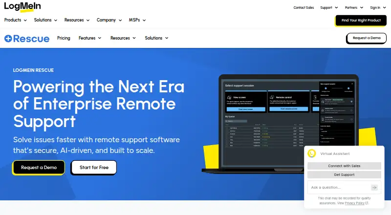 LogMeIn Rescue's own site