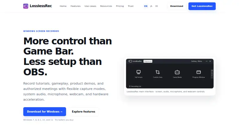LosslessRec's own site