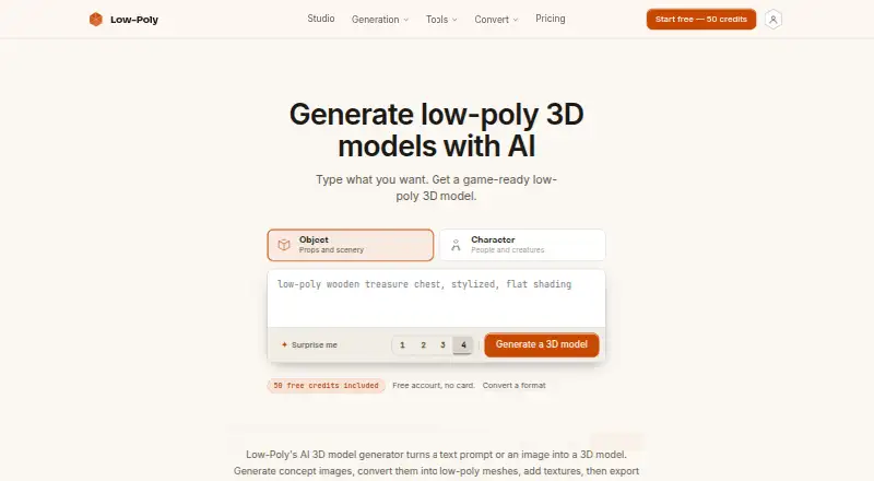 Low-Poly's own site