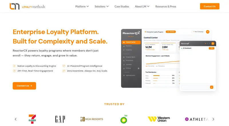 Loyalty Methods ReactorCX's own site
