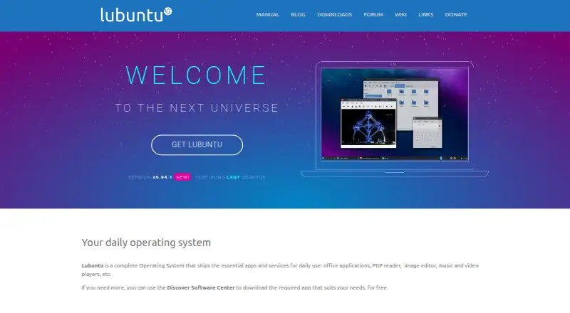 Lubuntu's own site