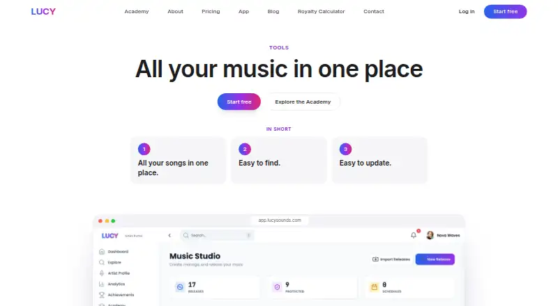 LUCY Catalog Suite's own site