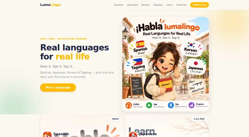 LumaLingo's own site