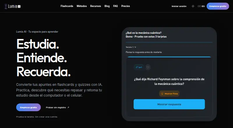 Lumia AI's own site