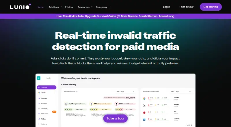 Lunio's own site