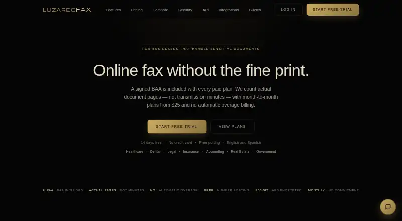 LuzardoFax API's own site