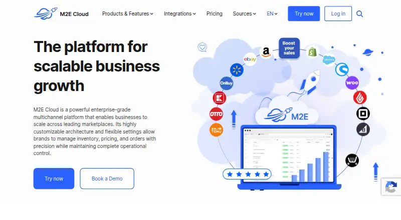 M2E Cloud's own site