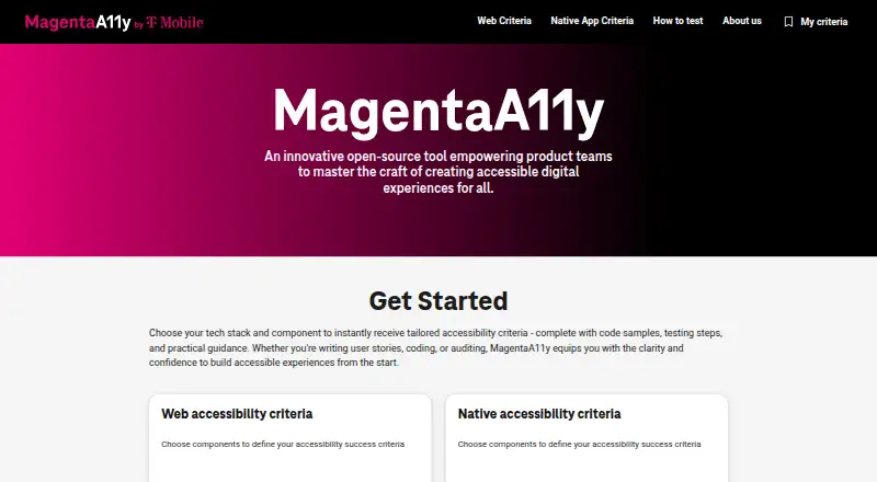 MagentaA11y's own site