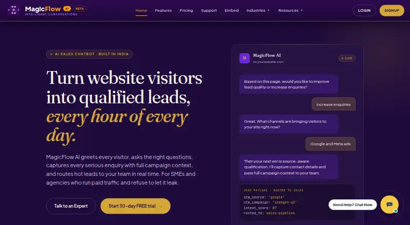 MagicFlow AI's own site