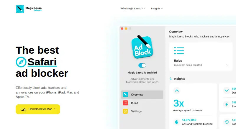 Magic Lasso Adblock's own site