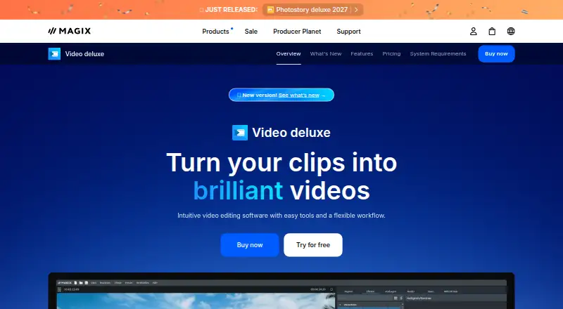 MAGIX Video Pro X's own site