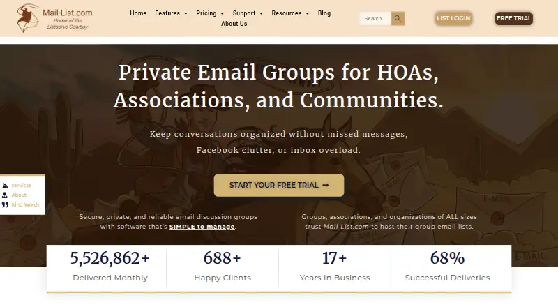 Mail-List.com's own site