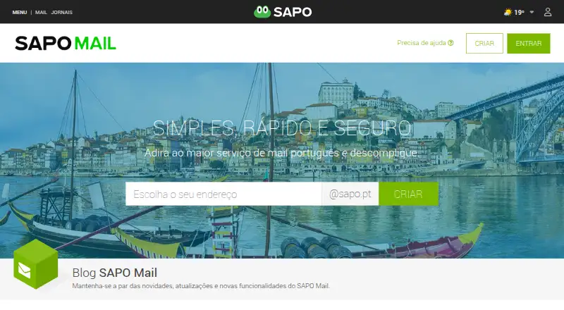 SAPO Mail's own site