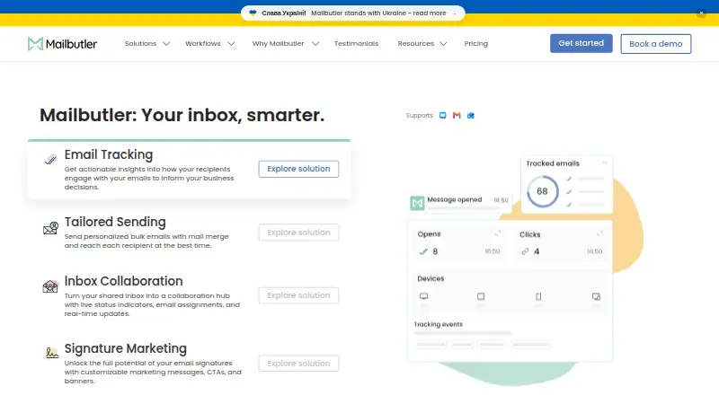 Mailbutler Inbox Collaboration's own site