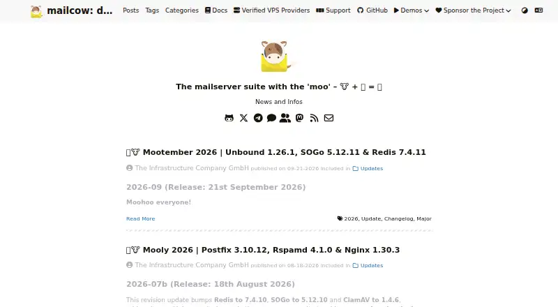 mailcow's own site