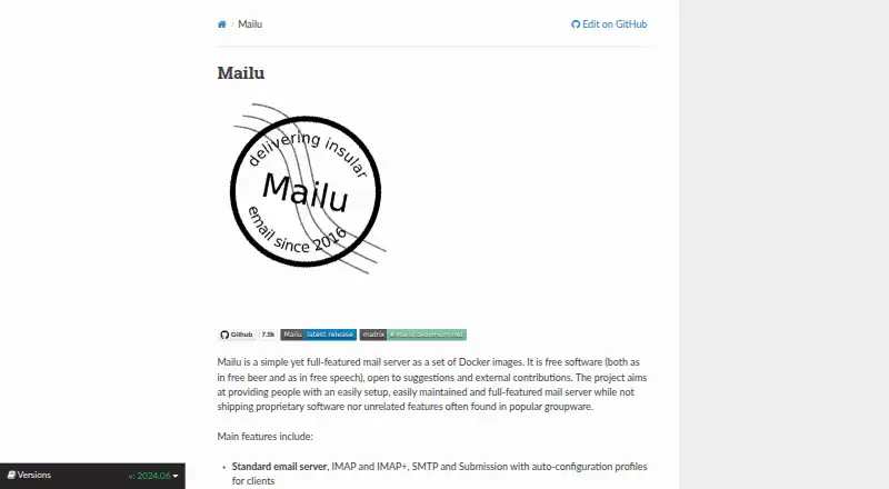 Mailu's own site